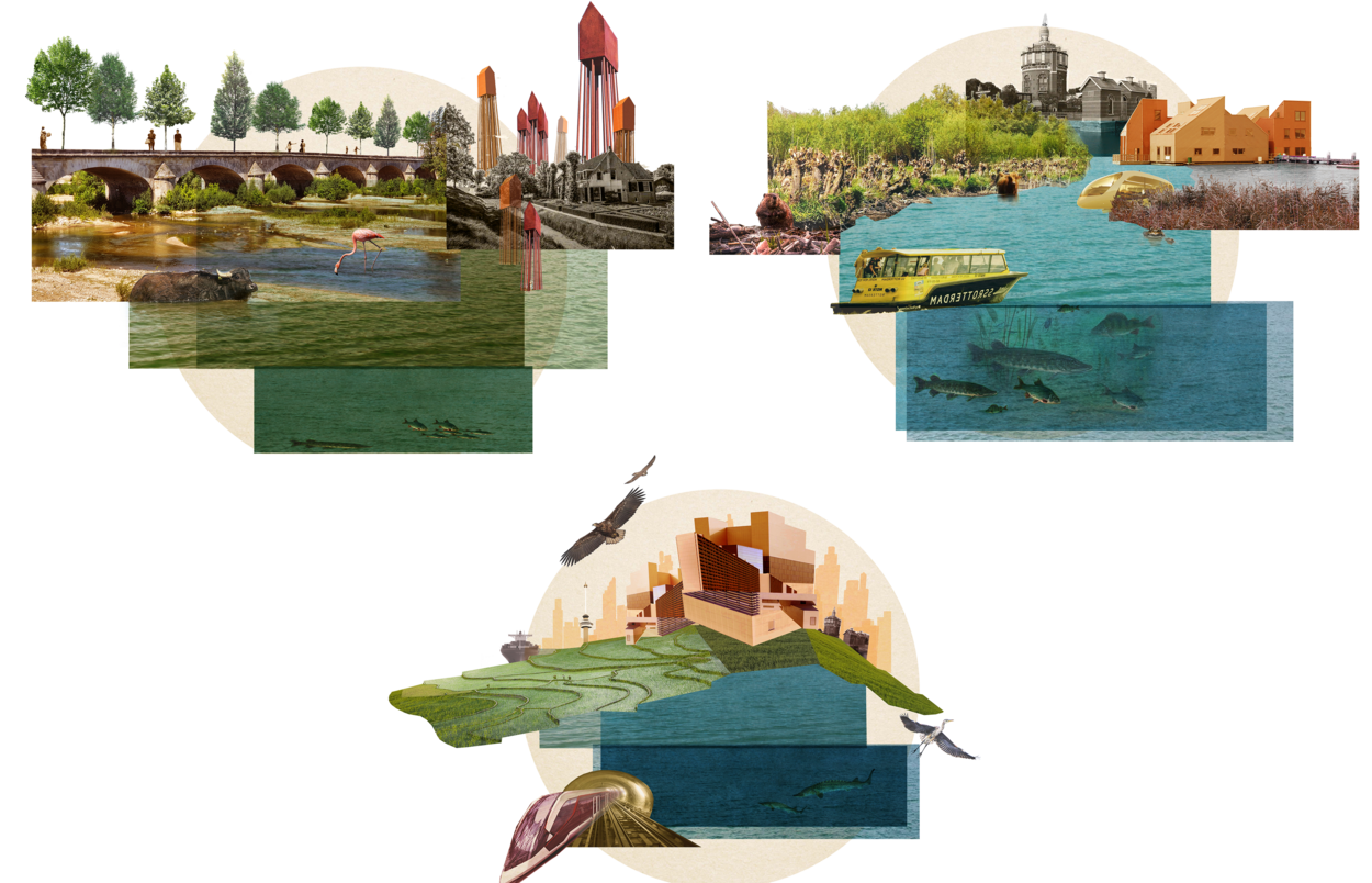 Decoratieve collage van Esch Water Speaks
