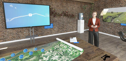 Animatie van het digitaal bezoekerscentrum van Waterschap Noorderzijlvest