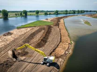 Verlagen van maaiveld bij Zaltbommel